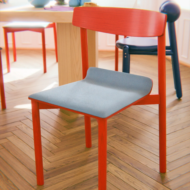 WOX 2 S STUHL / ROT & HELLBLAU