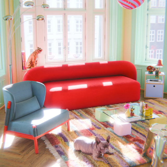 MOSS SOFA / STOR 240 / RØD