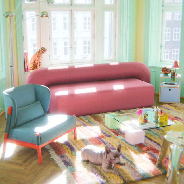 MOSS SOFA / MEDIUM 180 / ROSA