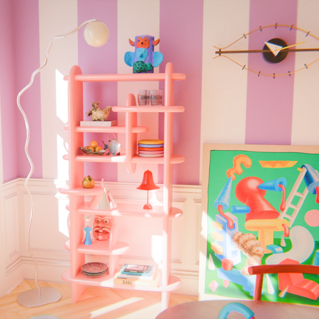 BALOO BOOKCASE / LARGE / PINK