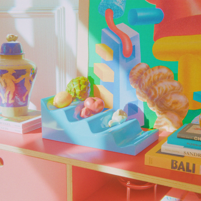 CASCADE FRUIT STAND / LIGHT BLUE