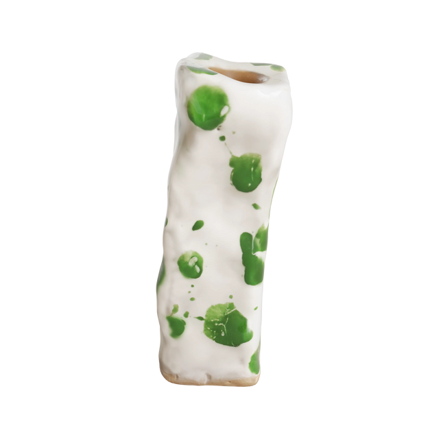 PORTACANDELE / BIANCO & VERDE