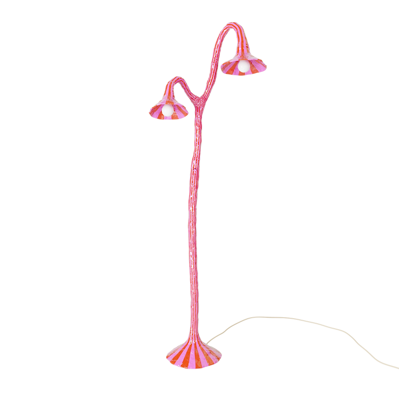 DOODLE FLOOR LAMP / ORANGE & PINK