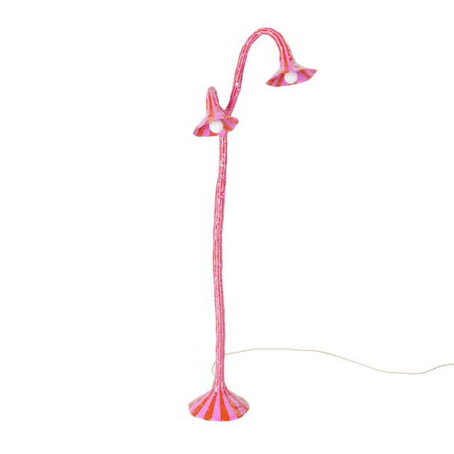 DOODLE FLOOR LAMP / ORANGE & PINK