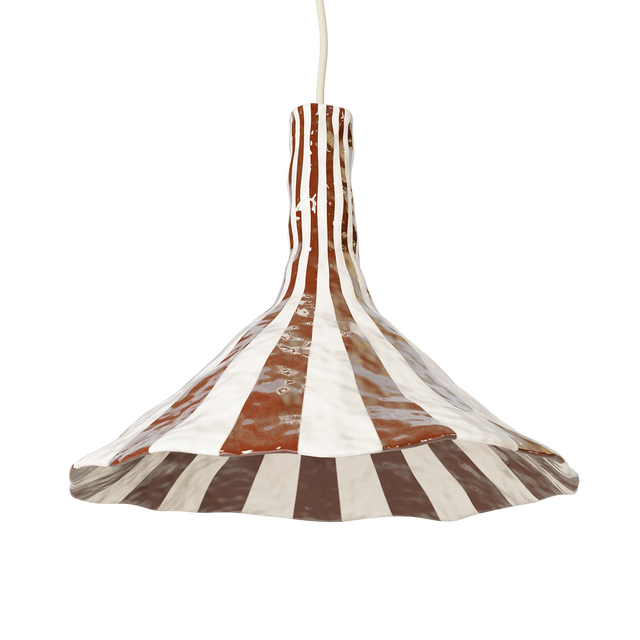 DOODLE PENDANT / LARGE / BROWN & CREAM