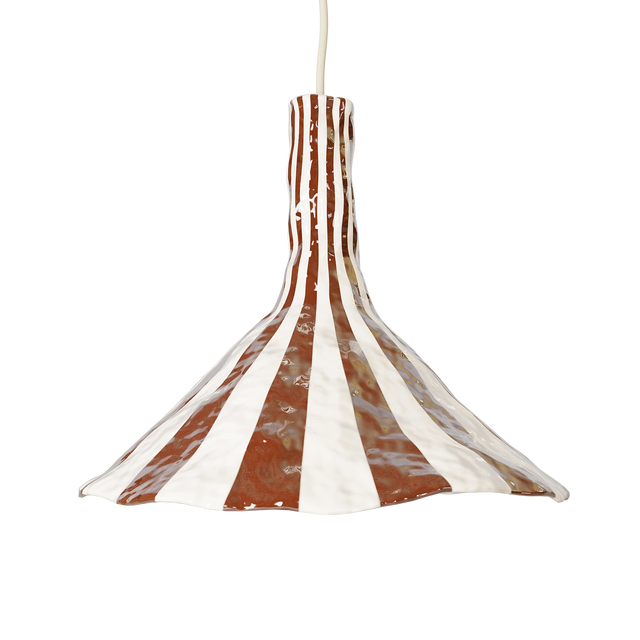 DOODLE PENDANT / LARGE / BROWN & CREAM