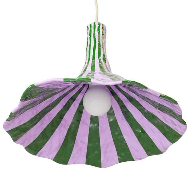 DOODLE PENDANT / LARGE / BROWN & CREAM