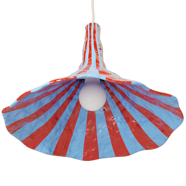 DOODLE PENDANT / LARGE / BROWN & CREAM