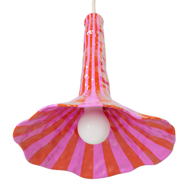 DOODLE PENDANT / SMALL / BROWN & CREAM