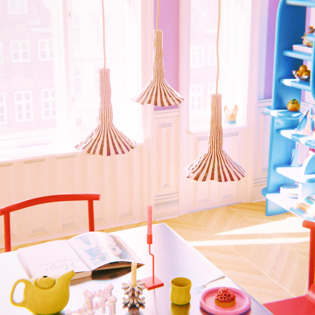 DOODLE PENDANT / SMALL / BROWN & CREAM