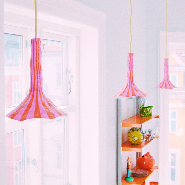 DOODLE PENDANT / SMALL / ORANGE & PINK