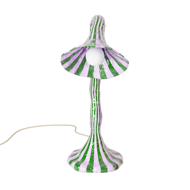 DOODLE TABLE LAMP / OLIVE GREEN & LAVENDER