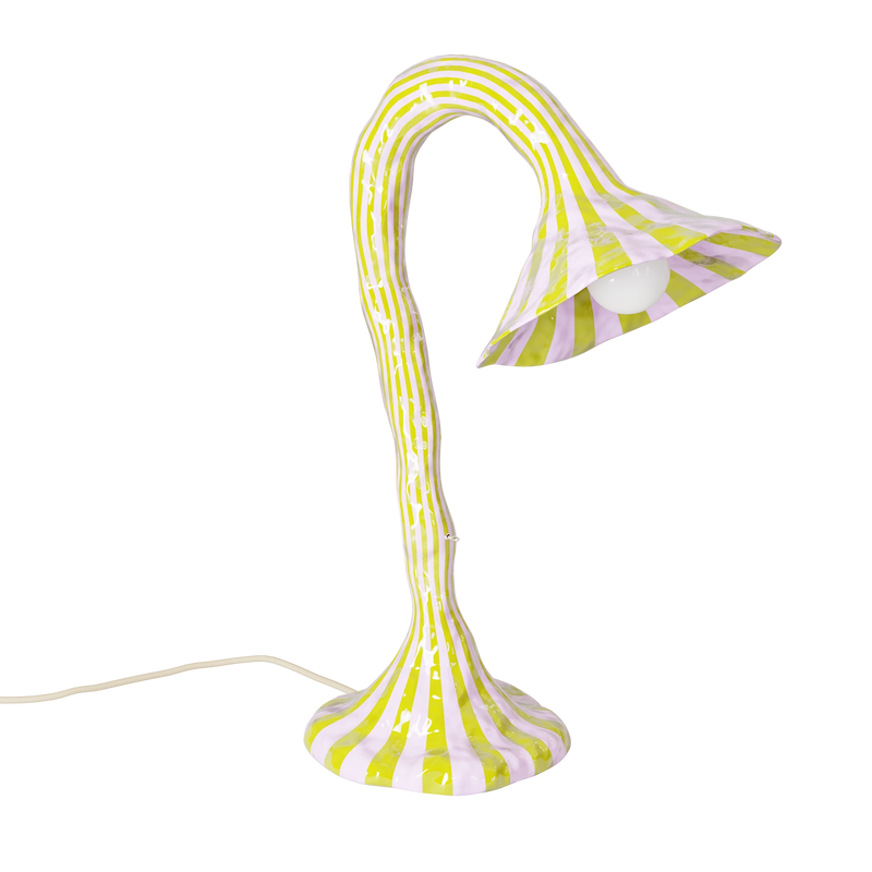 DOODLE TABLE LAMP / OLIVE OIL & LIGHT LAVENDER