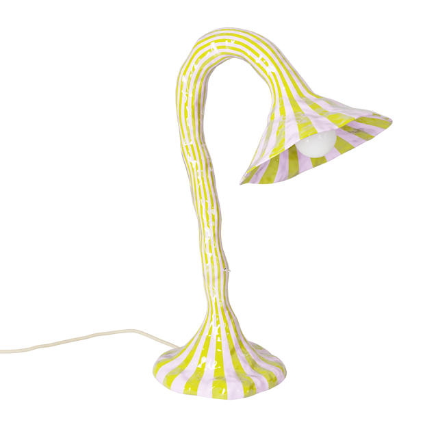 DOODLE TABLE LAMP / OLIVE OIL & LIGHT LAVENDER