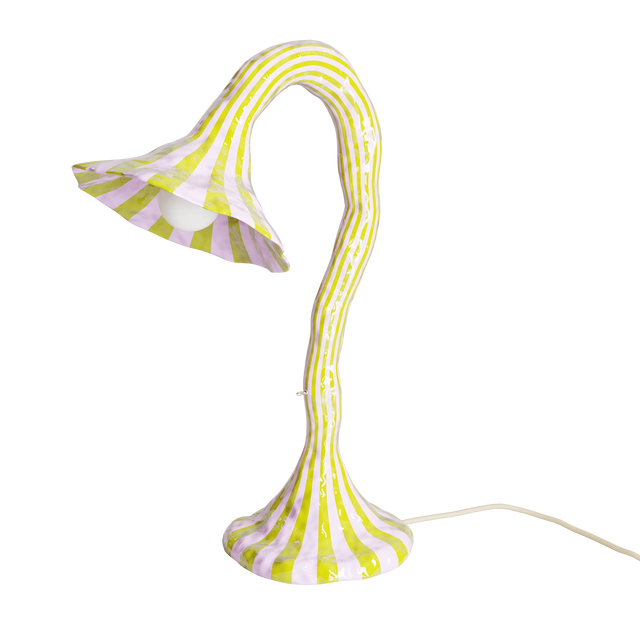 DOODLE TABLE LAMP / OLIVE GREEN & LAVENDER