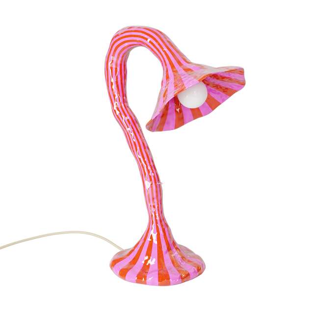 DOODLE TABLE LAMP / ORANGE & PINK