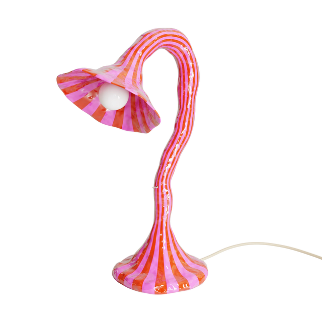 DOODLE TABLE LAMP / OLIVE GREEN & LAVENDER