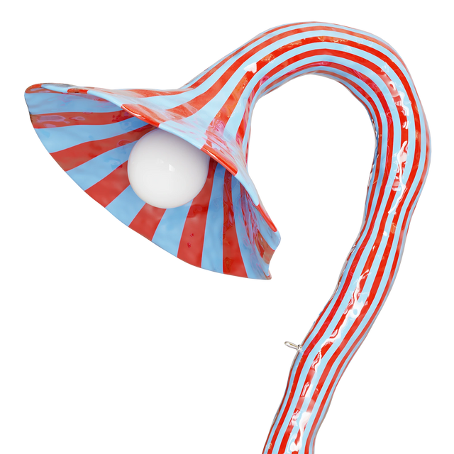 DOODLE TABLE LAMP / OLIVE GREEN & LAVENDER