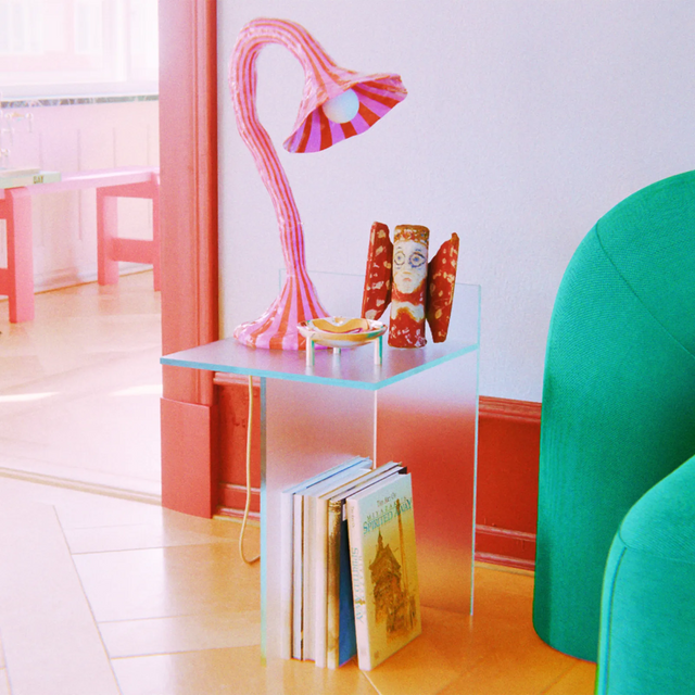 DOODLE TABLE LAMP / ORANGE & PINK