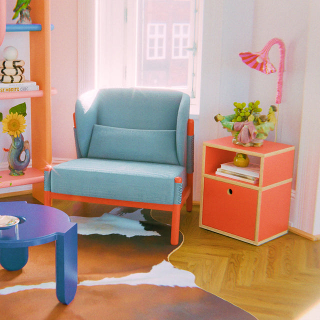 DOODLE WALL LAMP / ORANGE & PINK