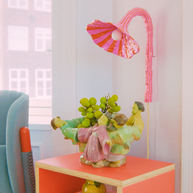 DOODLE WALL LAMP / ORANGE & PINK