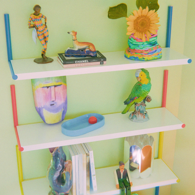 ELLE SHELF / BLUE & WHITE