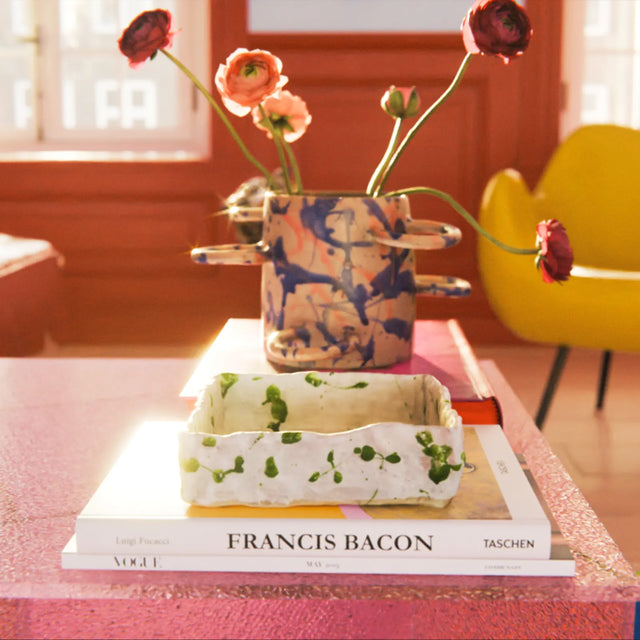 VASSOIO / BIANCO E VERDE