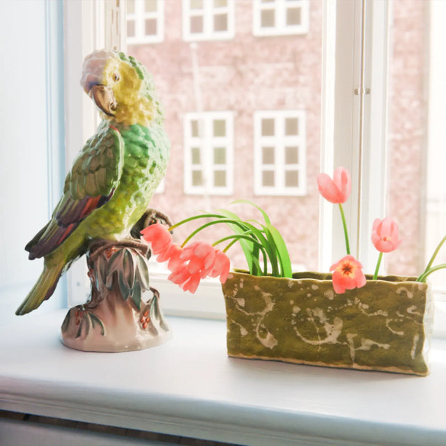 VASE / WEISS & GRÜN