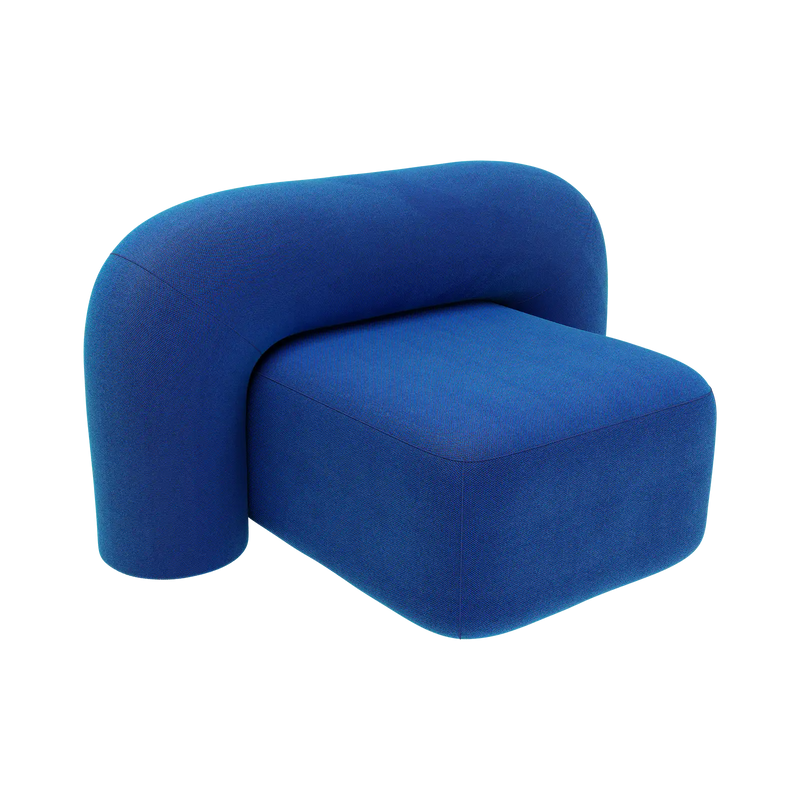MOSS LOUNGE STOL / BLÅ