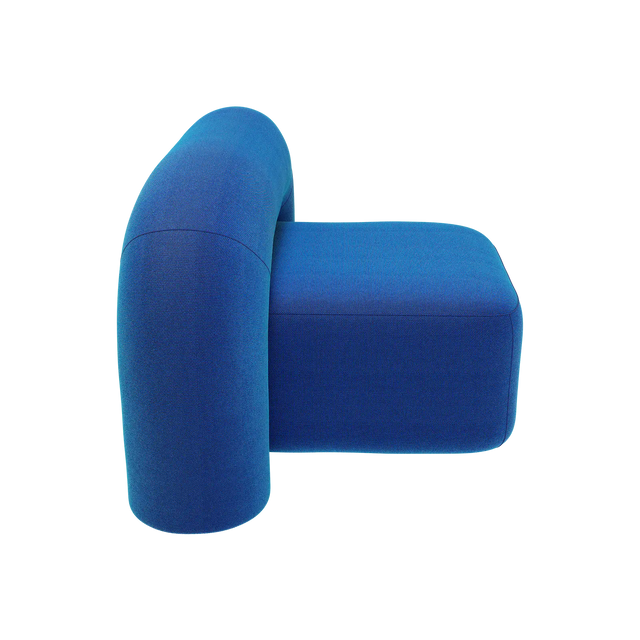 MOSS LOUNGE STOL / BLÅ