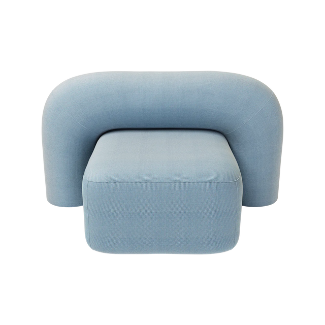 MOSS LOUNGE STOL / LYS BLÅ