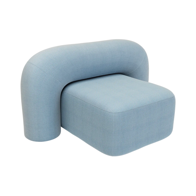 MOSS LOUNGE STOL / LYS BLÅ