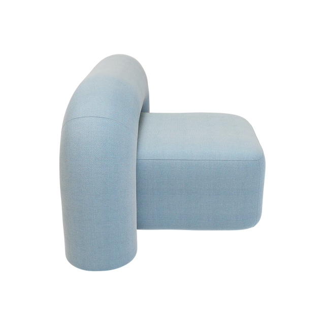 MOSS LOUNGE STOL / LYS BLÅ