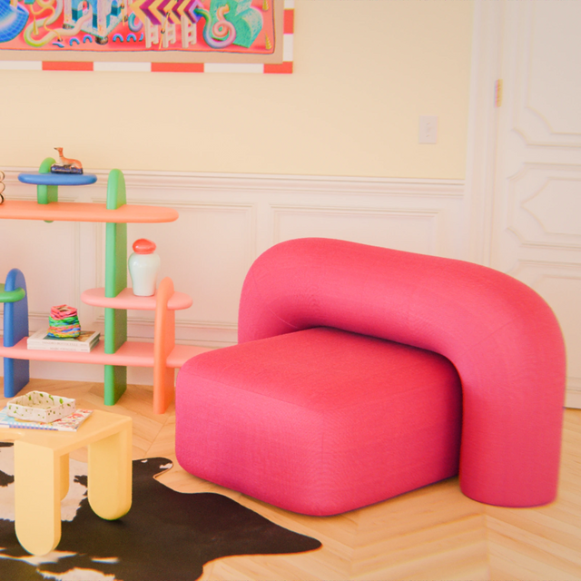 MOSS LOUNGE STOL / PINK