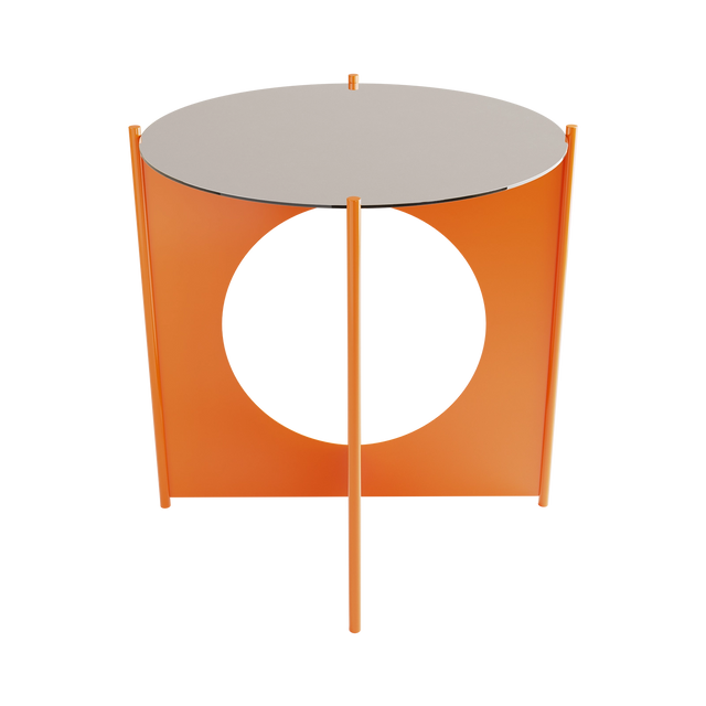 O+ TABLE / ORANGE & SILVER