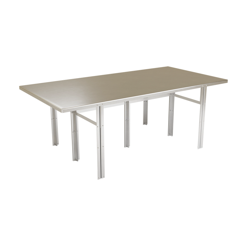 LANGE TISCH / ESSEN / STAHL