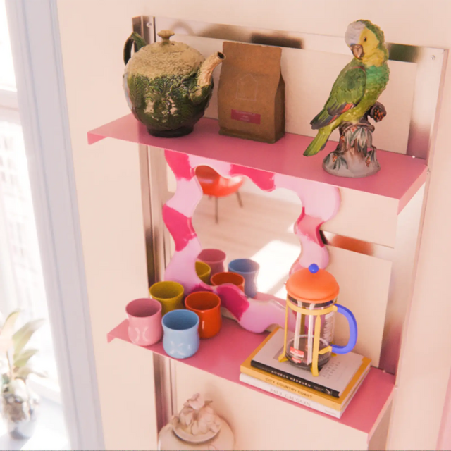 PÓŁKA ŚCIENNA / MAŁA / STALOWA