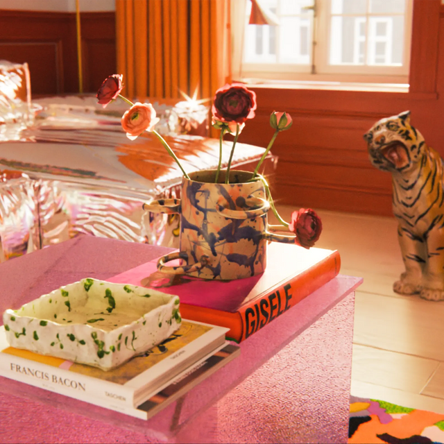 90° VASE / BLAU & ROSA