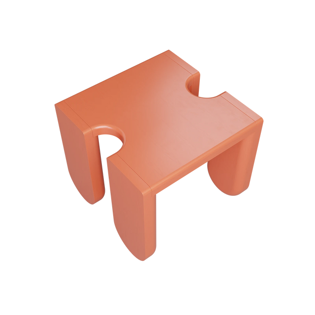 TIP TAP SQUARE TABLE / SALMON