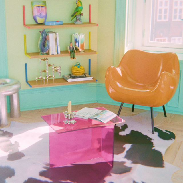 THEO SIDE TABLE / PINK