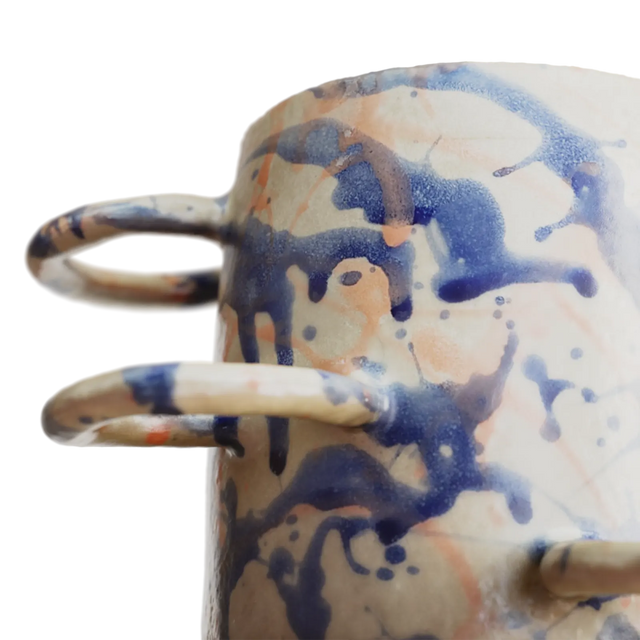 90° VASE / BLAU & ROSA