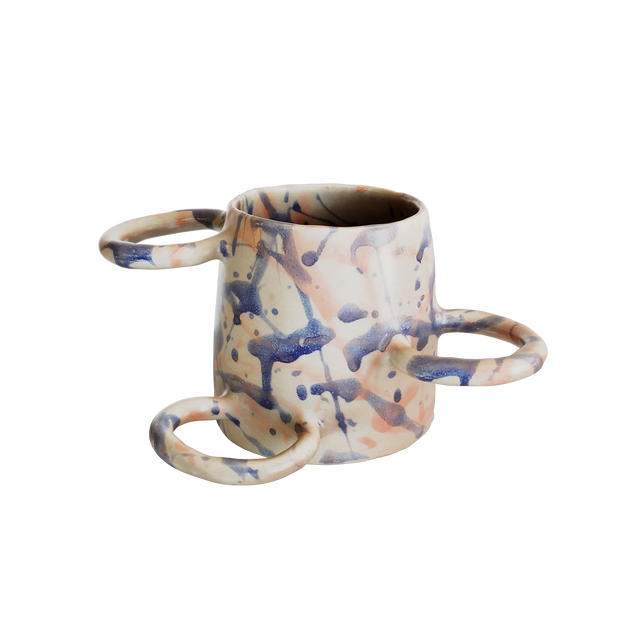 90° VASE / BLAU & ROSA