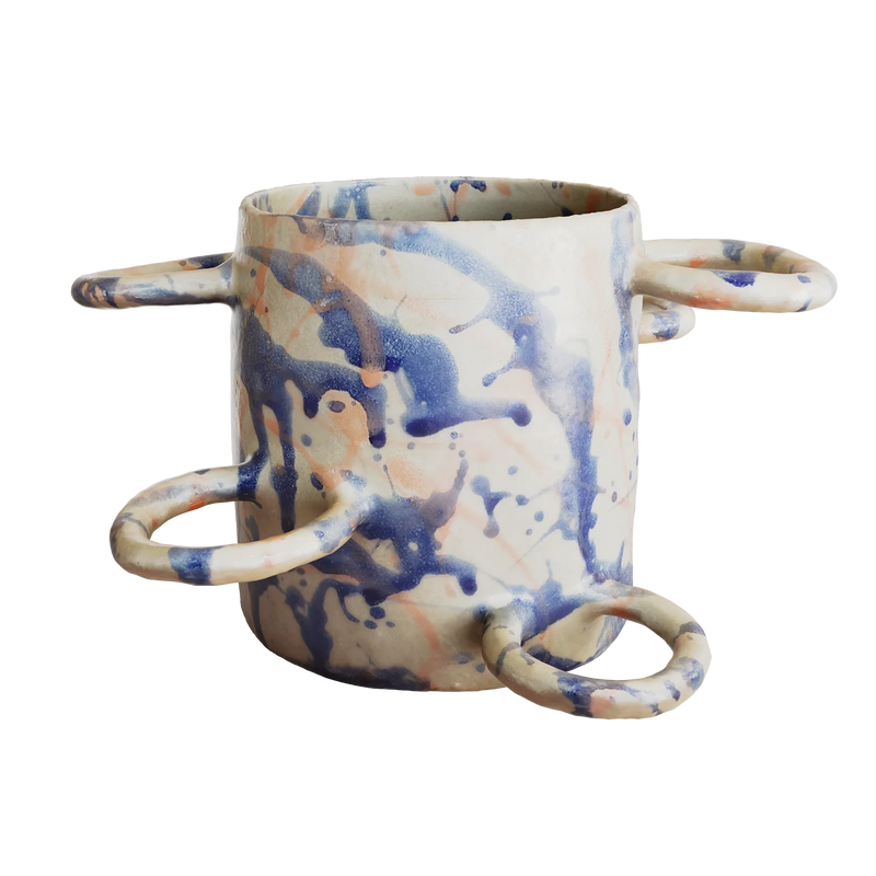 90° VASE / BLAU & ROSA