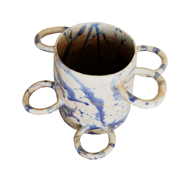 90° VASE / BLAU & ROSA