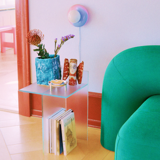 WALL LAMP / LIGHT BLUE & PINK