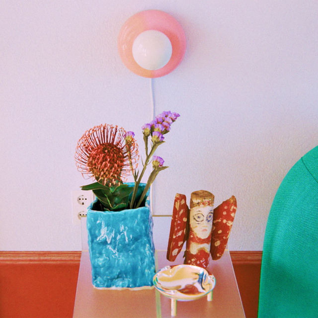 WANDLEUCHTE / ORANGE & PINK