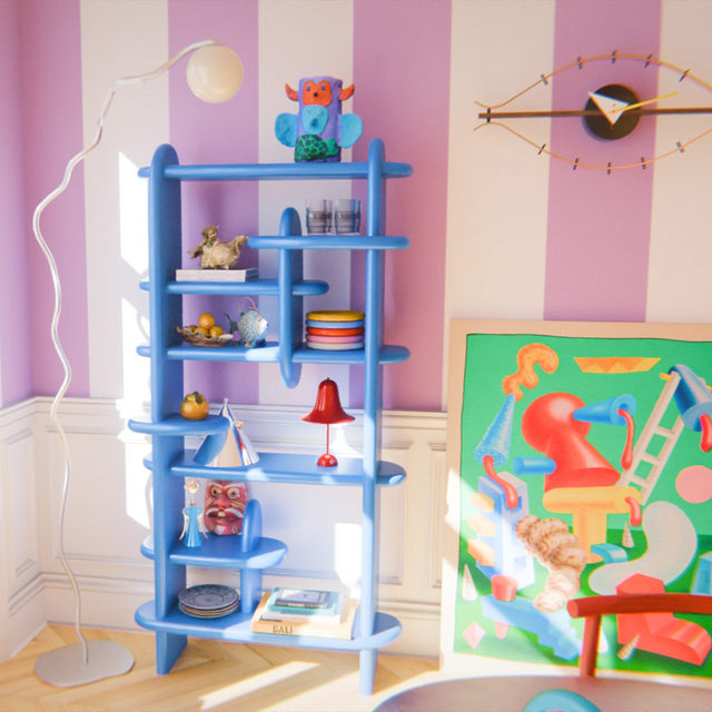 BALOO BOOKCASE / LARGE / BLUE