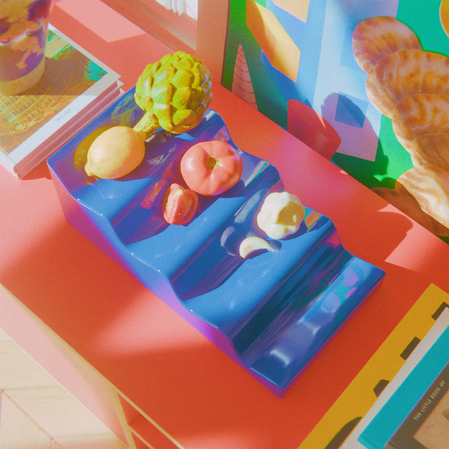 CASCADE FRUIT STAND / DARK BLUE