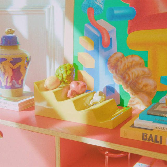 CASCADE FRUIT STAND / YELLOW