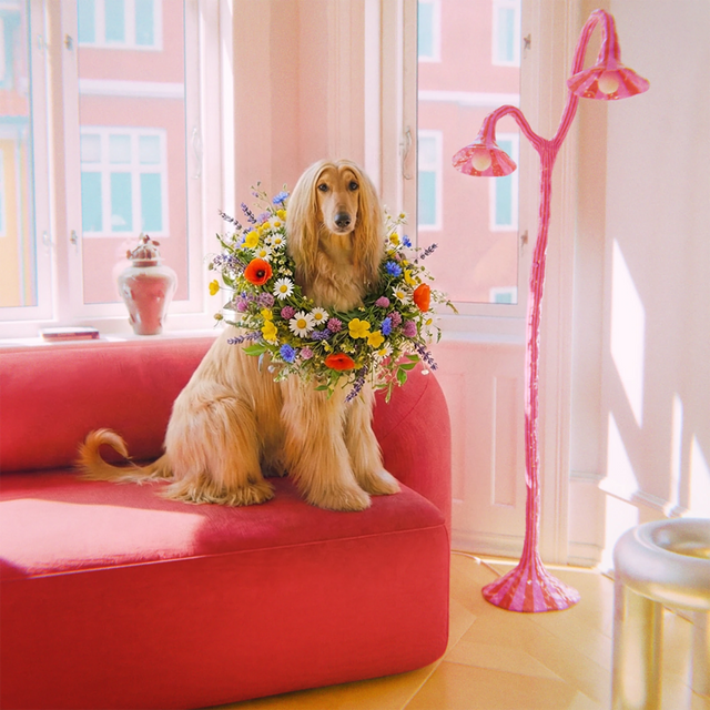 DOODLE FLOOR LAMP / ORANGE & PINK